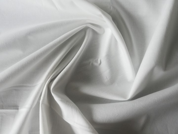 Voile de coton uni blanc