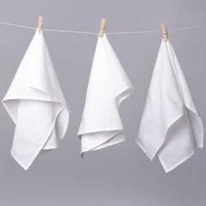 White Dish Towel Cotton Green Tailor (1)