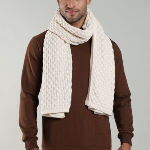 Organic cotton knitted men's scarf