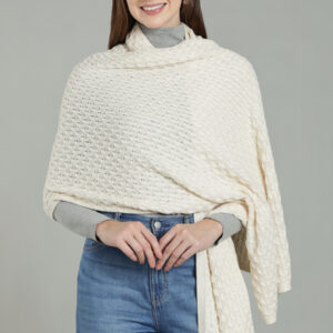 Organic cotton knitted scarf