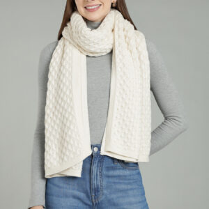 Organic knitted scarf