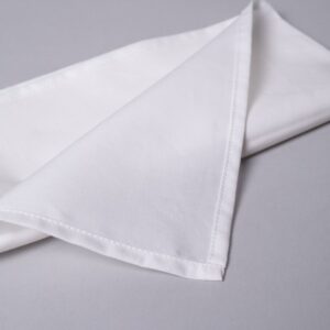 serviette table coton bio blanc