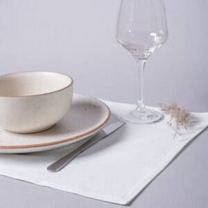 Table Mat White Green Tailor (1)