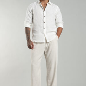 Men's linen shirt - Full sleeve