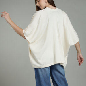 Poncho organic cotton knit