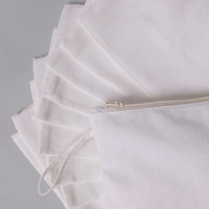 Small cotton toiletry bags